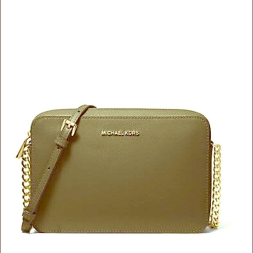 MK jet set large saffiano leather